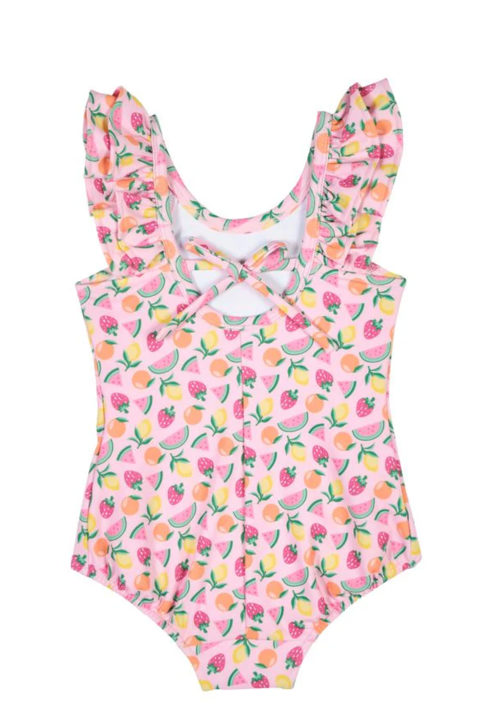 Fruit Print Swimsuit With Ruffles from Anderson Parker