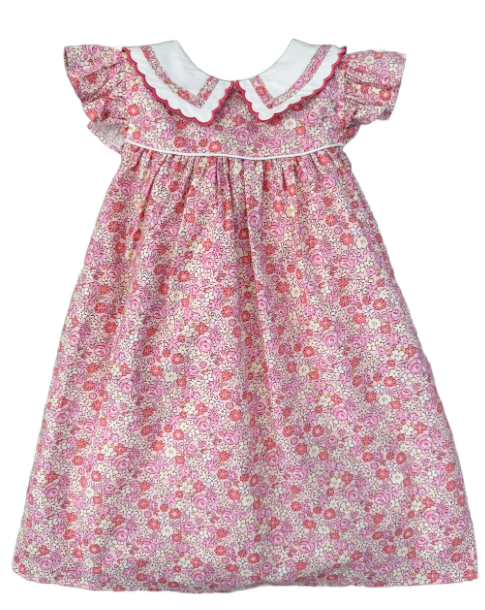 Gemma Pink Floral Collared Dress from Anderson Parker