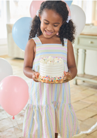 Georgia Dress - Rainbow Stripe Seersucker from Anderson Parker