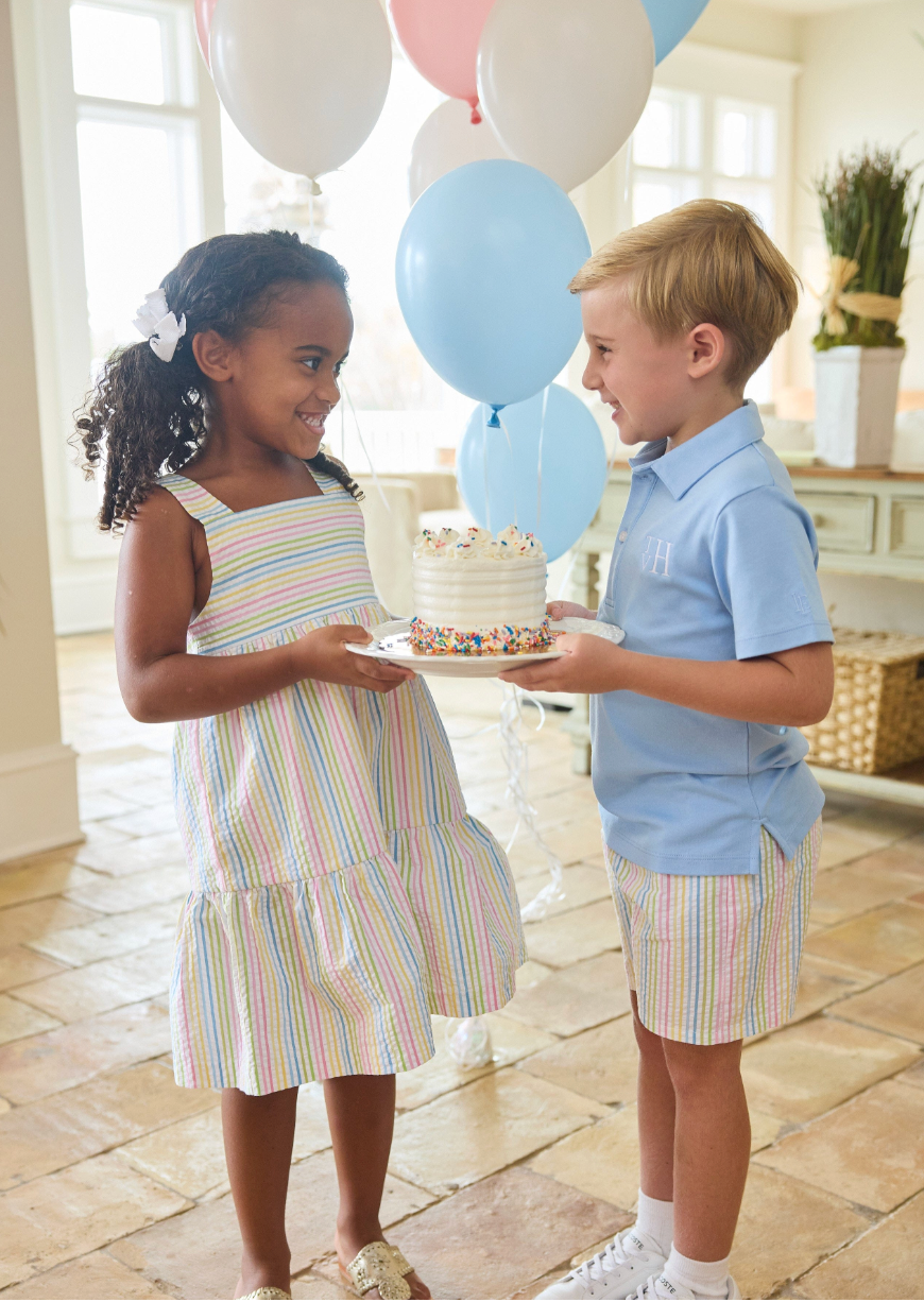 Georgia Dress - Rainbow Stripe Seersucker from Anderson Parker