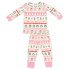 Gingerbread Fair Isle Pink - Long Sleeve Loungewear Set from Anderson Parker