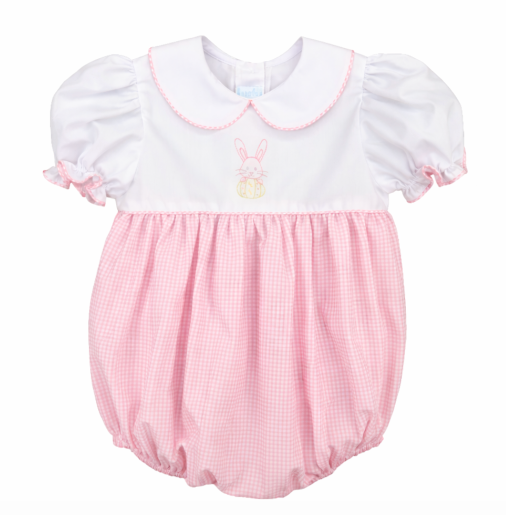 Girl Bunny Pink Check Bubble from Anderson Parker