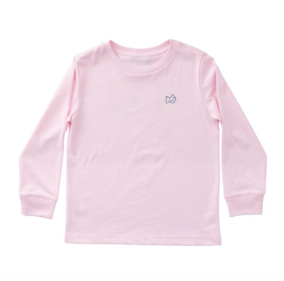 Girl's Long Sleeve Cotton T-Shirt - Pink Tulle from Anderson Parker