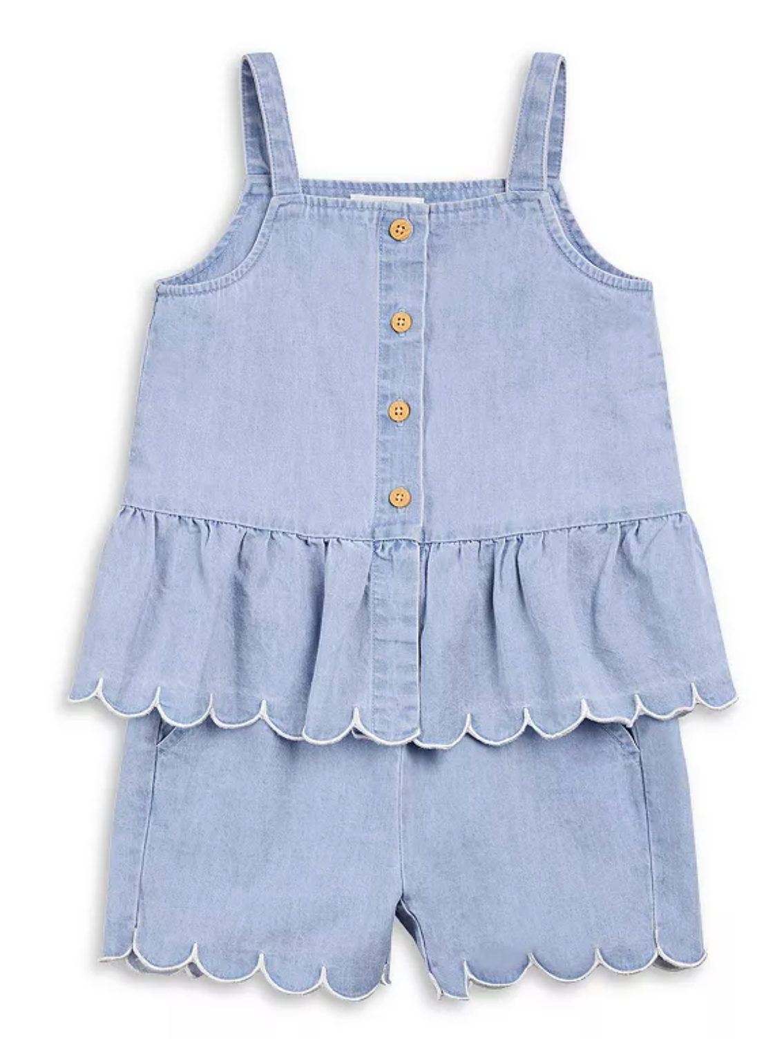 Girls' Chambray Shorts Set from Anderson Parker