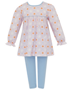 Girls Ghost Knit Print - Pink Tunic Set from Anderson Parker