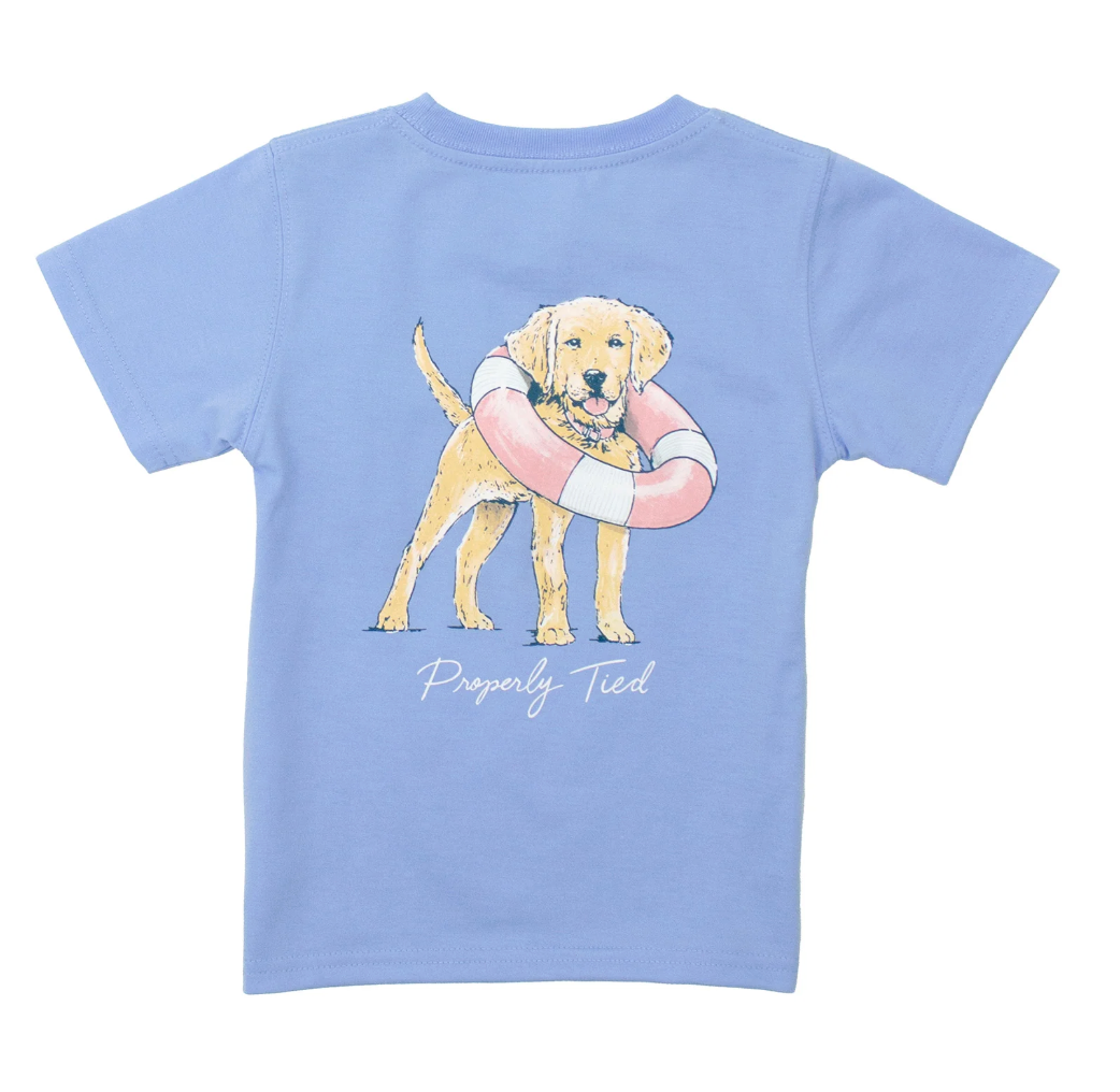 Girls Lifeguard Pup SS Light Blue from Anderson Parker