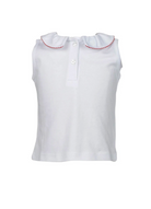 Girls Sleeveless Top Red Trim from Anderson Parker