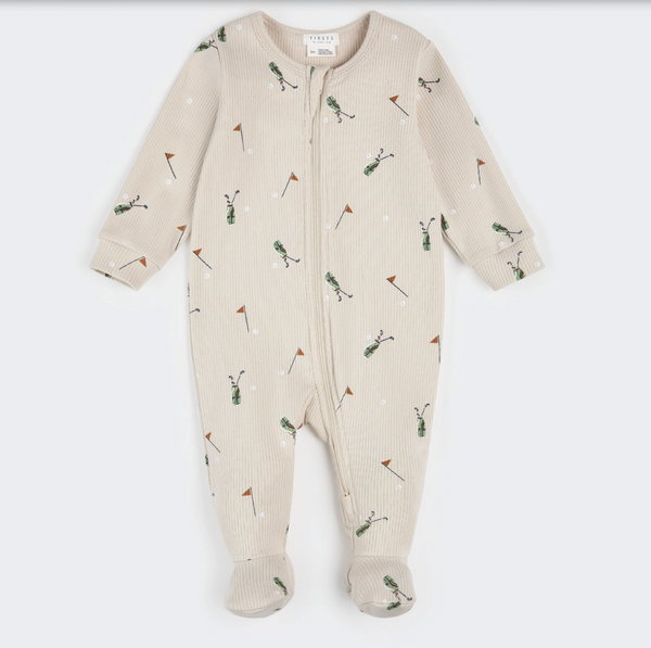 Golf Caddy Print on Sand Ribbed Sleeper from Anderson Parker