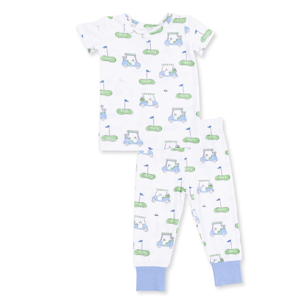 Golf Carts Blue - Short Sleeve Loungewear Set from Anderson Parker