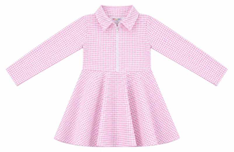 Grace Dress - Pink Checkered from Anderson Parker
