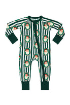 Green Santa Claus Lane Zipper Romper from Anderson Parker