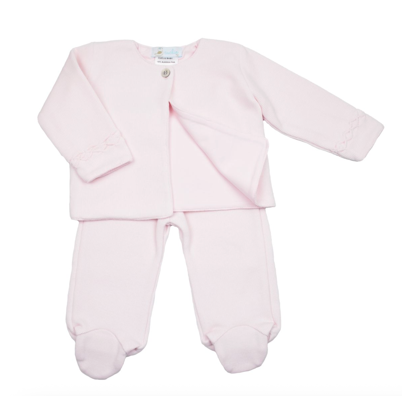 Hand Smocked Layette Set - Pink from Anderson Parker