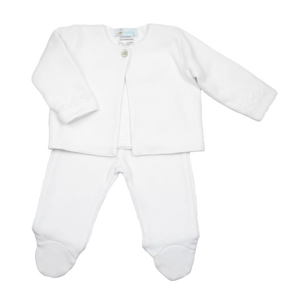 Hand Smocked Layette Set - White from Anderson Parker