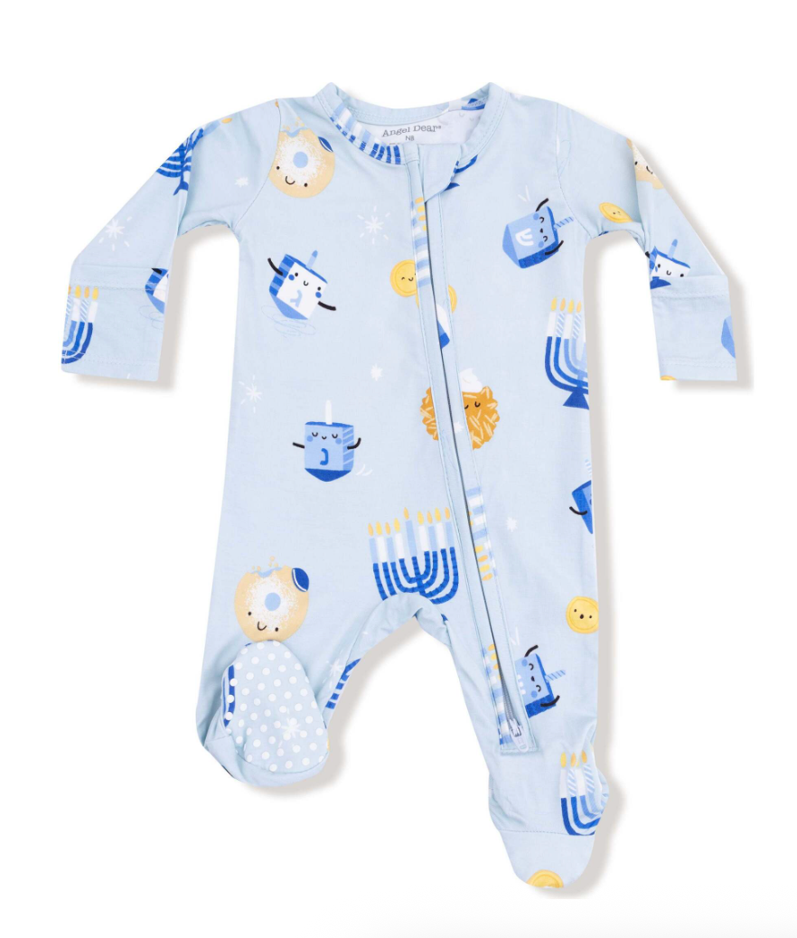 Hanukkah - Blue - 2 Way Zipper Footie from Anderson Parker