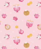 Hanukkah - Pink - 2 Way Zipper Ruffle Back Footie from Anderson Parker