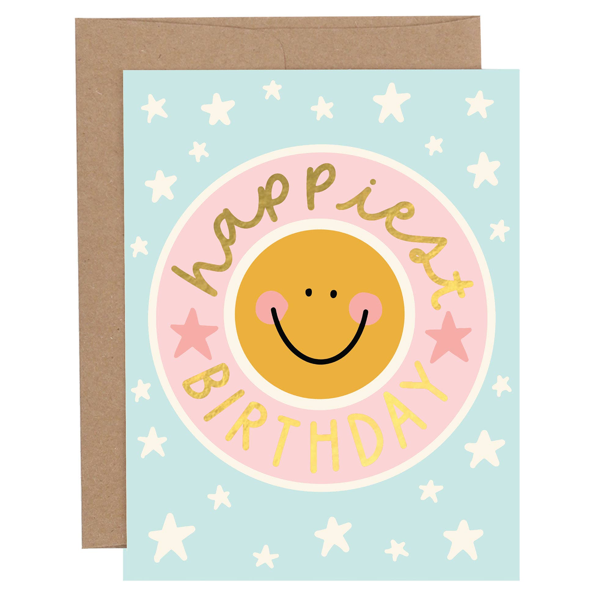 Happiest Birthday Smiley Face Greeting Card from Anderson Parker