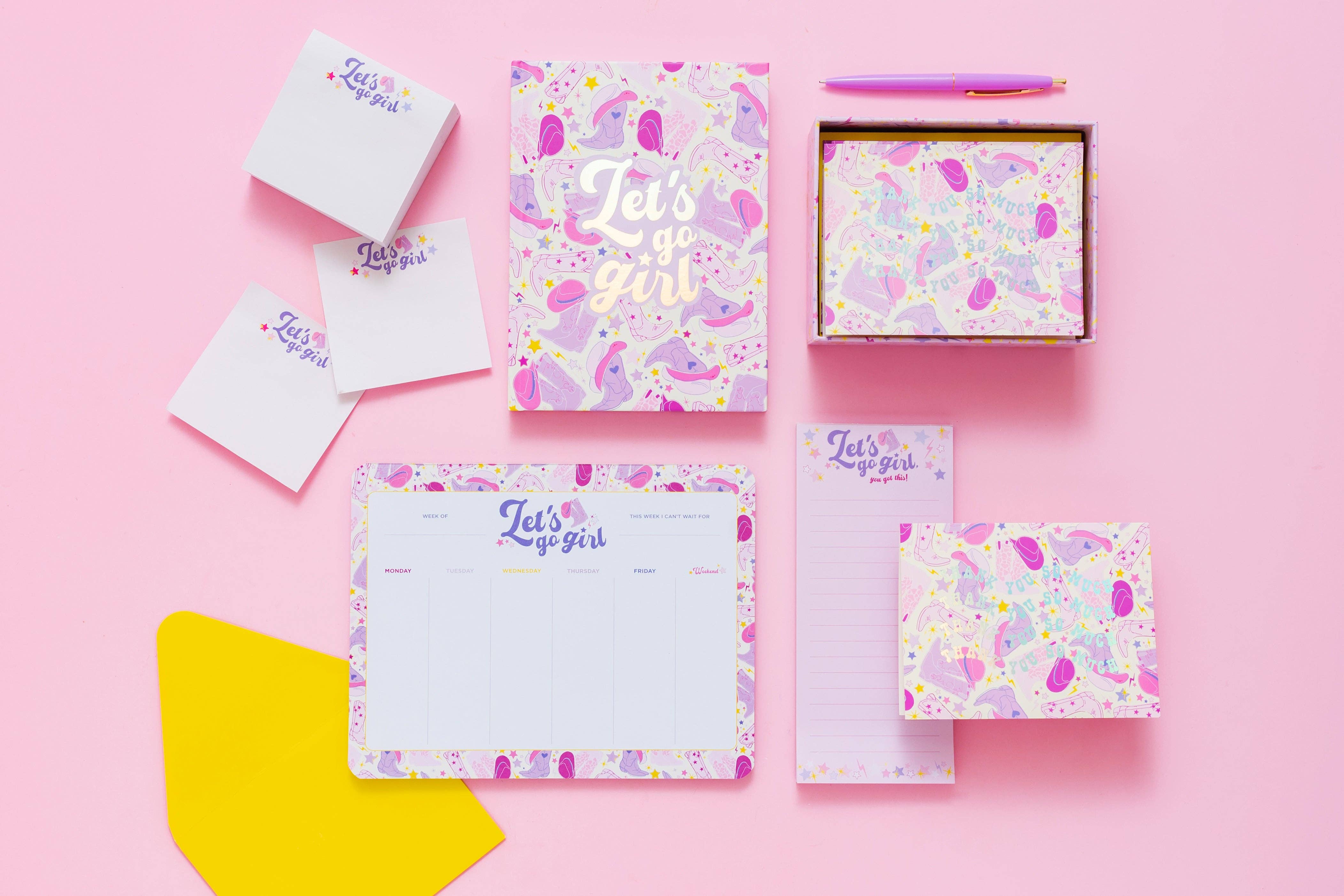 Hardcover Notebook - "Let's Go Girl" - 200 Pages from Anderson Parker