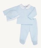 Hart's Hold Me Set (Pima Jacquard) - Buckhead Blue with Worth Avenue White from Anderson Parker