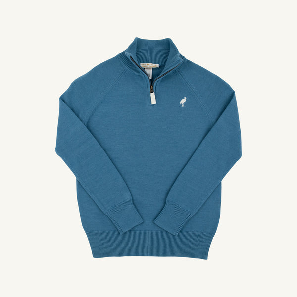 Hayden Half Zip Sweater - Barnsley Blue/Palmetto Pearl from Anderson Parker