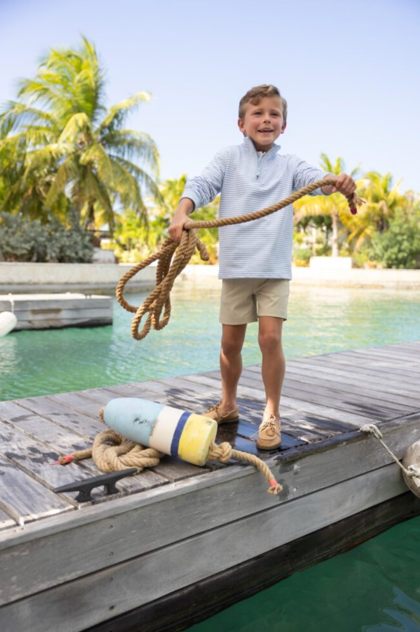 Hayword Half-Zip - Beale Street Blue Stripe/Beale Street Blue from Anderson Parker