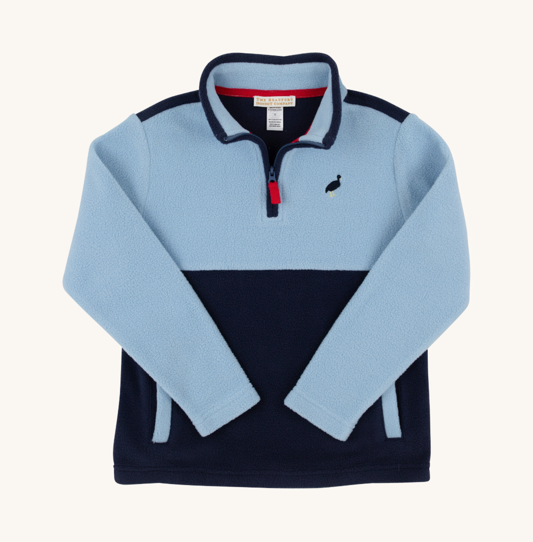 Hayword Half Zip - Fleece - Barrington Blue/Nantucket Navy/Nantucket Navy Multicolor from Anderson Parker