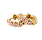 Heart Gem Hoops - Pink from Anderson Parker