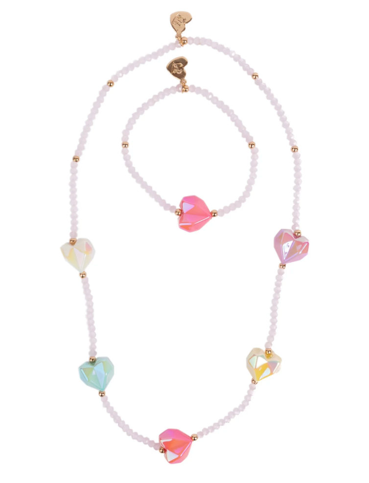 Heart Geode Necklace & Bracelet Set from Anderson Parker