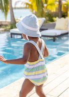 Henry's Boating Bucket Hat (Terrycloth) - Beale Street Blue with Worth Avenue White from Anderson Parker