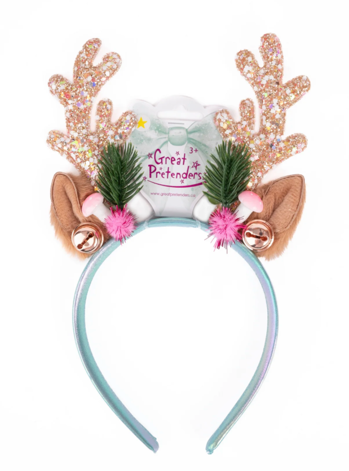 Holiday Rudolph Headband Pink/Mint from Anderson Parker