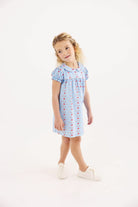Holly Day Dress - Normal Weight Pima - First Day Flowers/Worth Ave White/Richmond Red from Anderson Parker