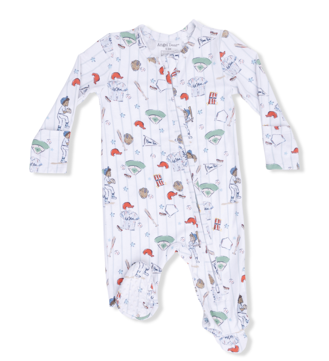 Home Run Baseball - 2 Way Zipper Footie from Anderson Parker