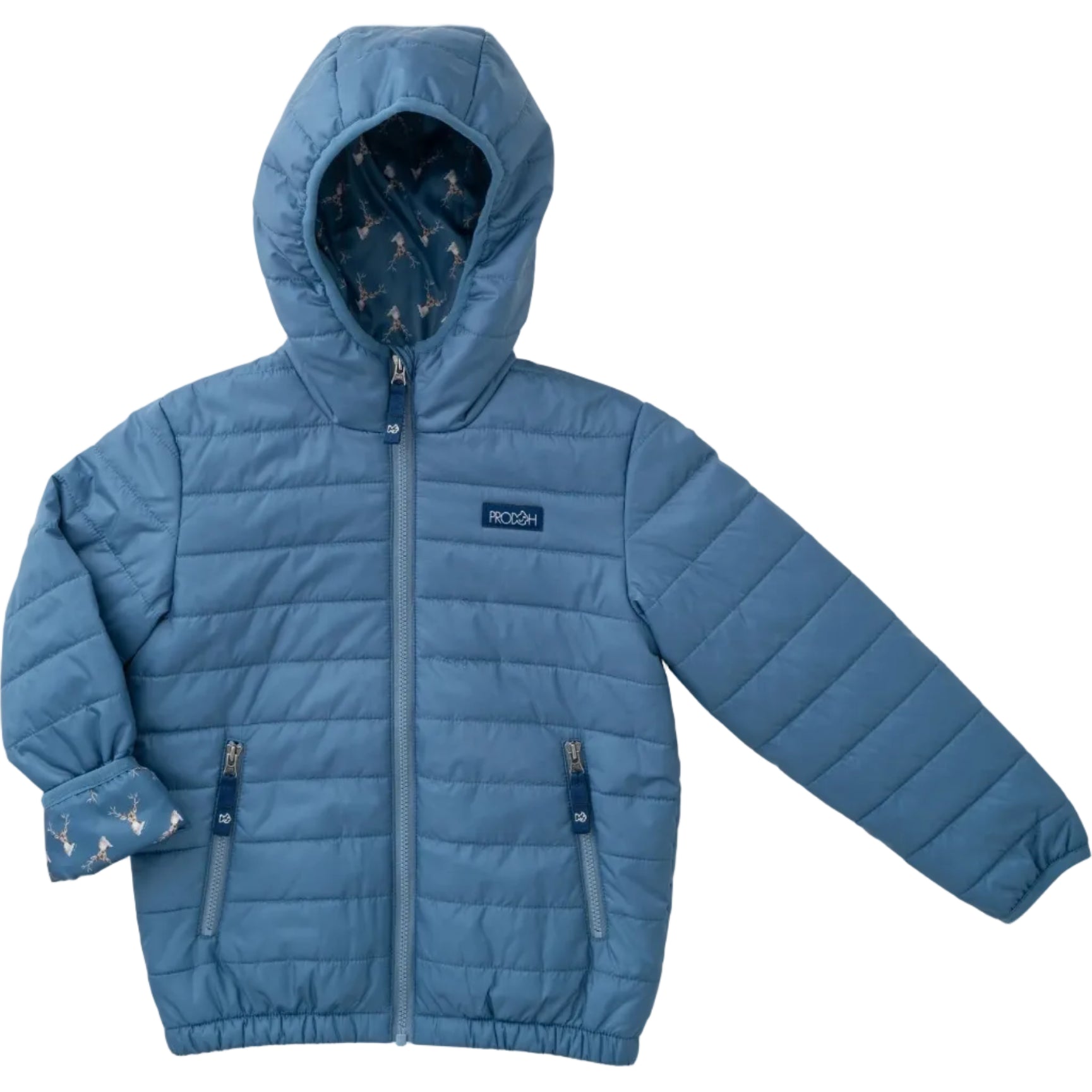 Hooded Puffer Jacket - Copen Blue from Anderson Parker