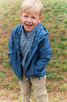 Hooded Puffer Jacket - Copen Blue from Anderson Parker