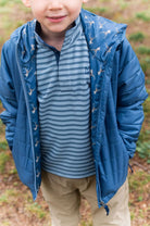 Hooded Puffer Jacket - Copen Blue from Anderson Parker