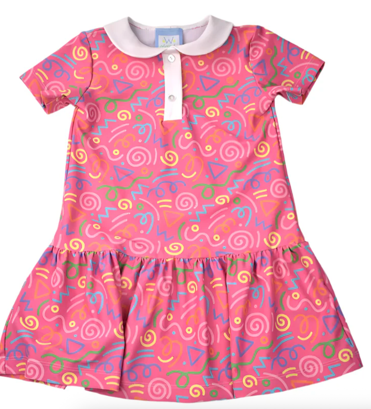 Hot Pink Squiggles Athletic Dress from Anderson Parker