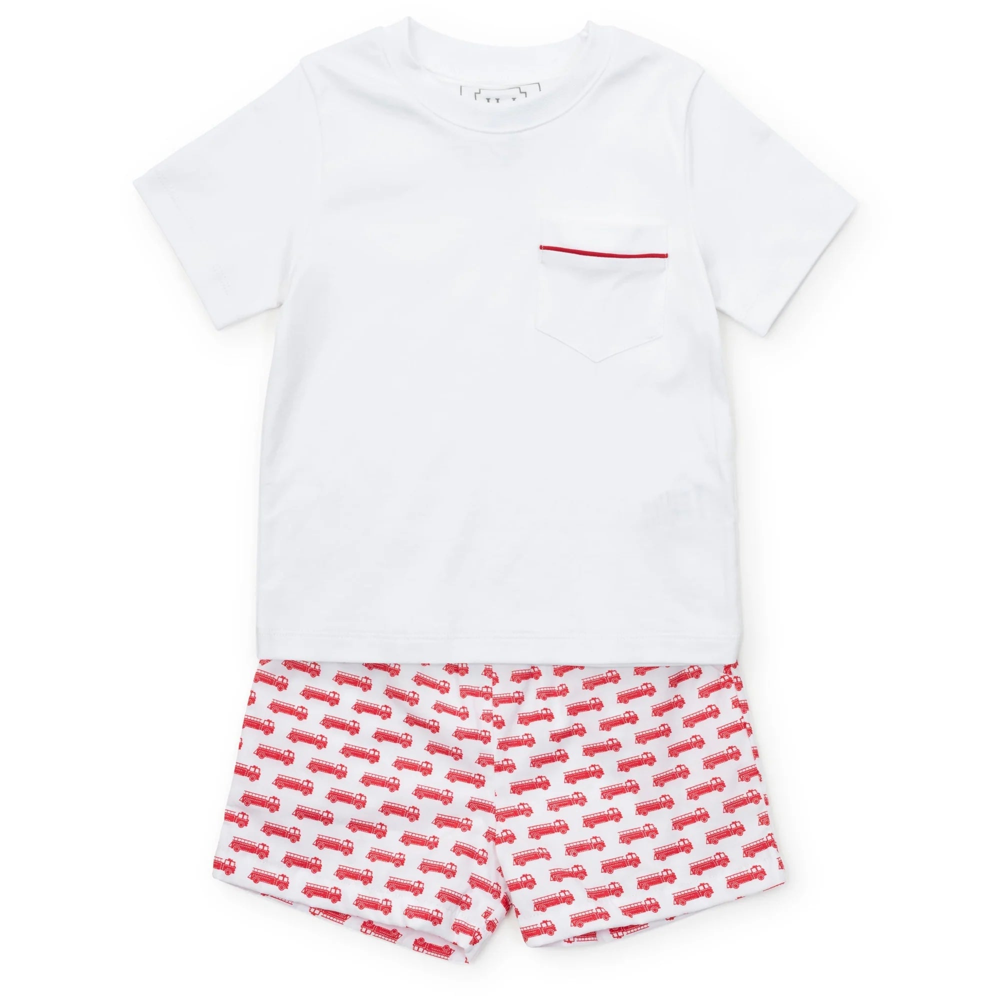 Hudson Short Set - Fire Truck Red from Anderson Parker