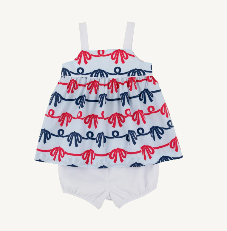 Idabelle Bloomer Set - Brentwood Bows/Worth Ave White from Anderson Parker