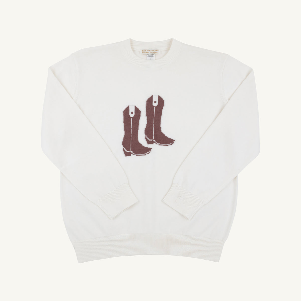 Isaac's Intarsia Sweater - Palmetto Pearl/Cowboy Boot from Anderson Parker