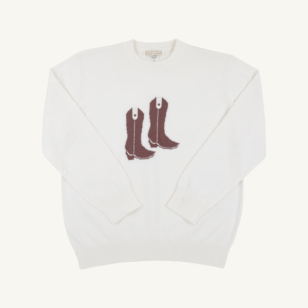 Isaac's Intarsia Sweater - Palmetto Pearl/Cowboy Boot from Anderson Parker