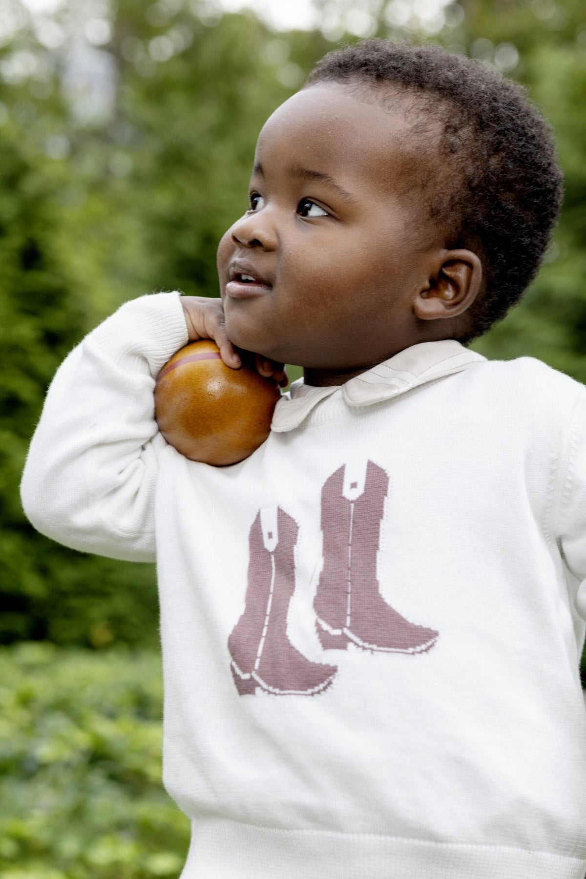 Isaac's Intarsia Sweater - Palmetto Pearl/Cowboy Boot from Anderson Parker