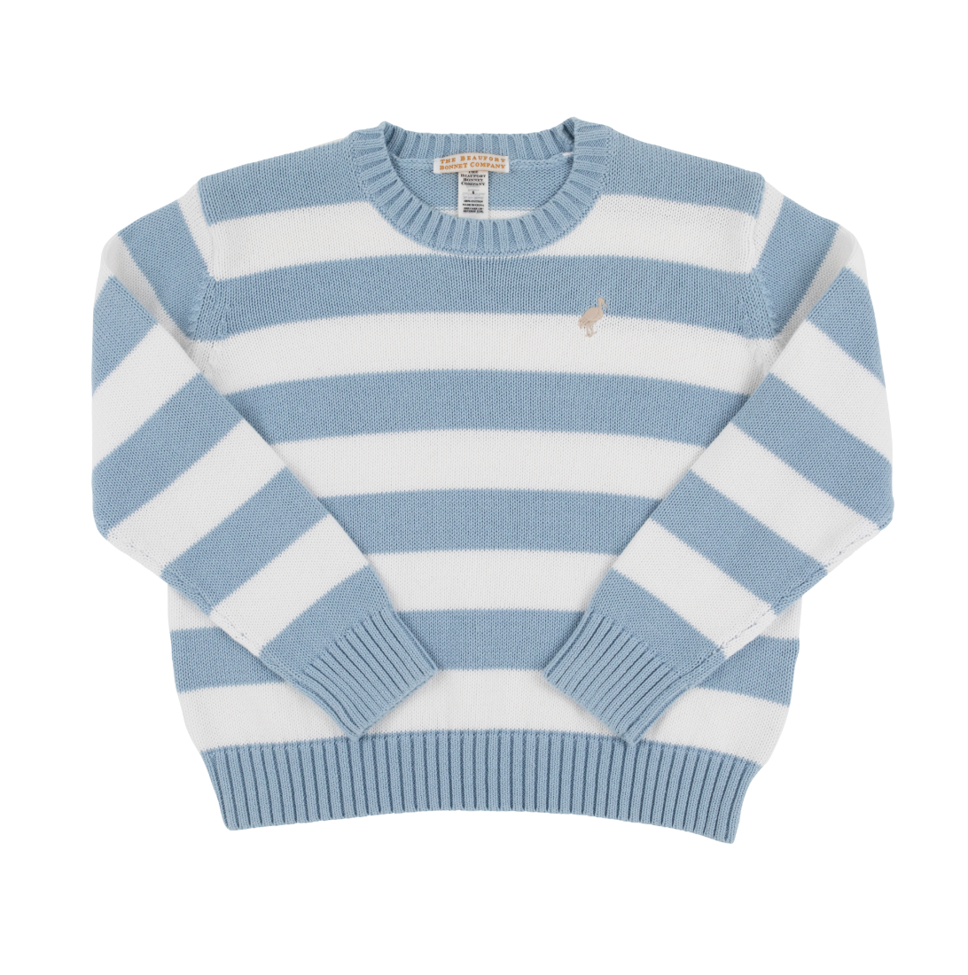 Isaac`s Sweater - Barrington Blue Stripe from Anderson Parker