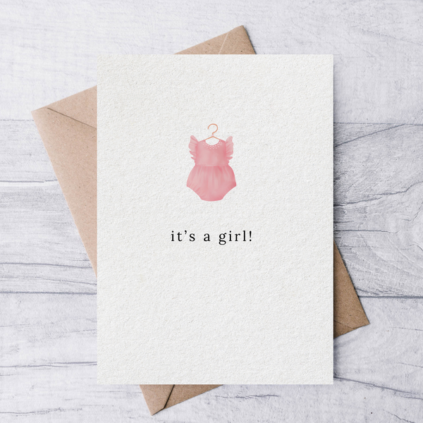It's a girl new baby greeting card from Anderson Parker