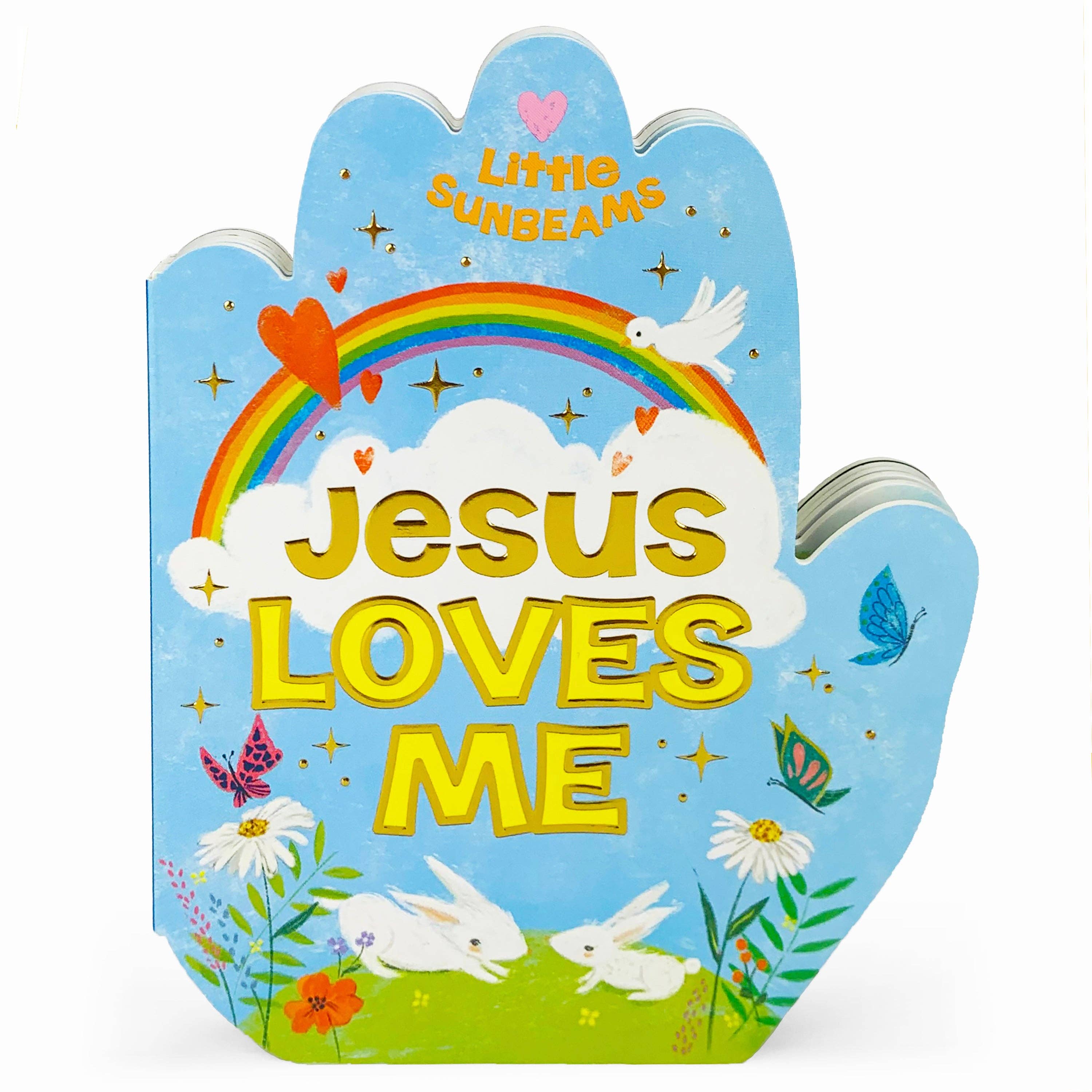 Jesus Loves Me Praying Hands Shaped Board Book from Anderson Parker