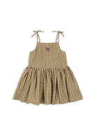 KIM ISOTTA DRESS GOTS - AVOCADO CHECK from Anderson Parker