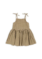KIM ISOTTA DRESS GOTS - AVOCADO CHECK from Anderson Parker