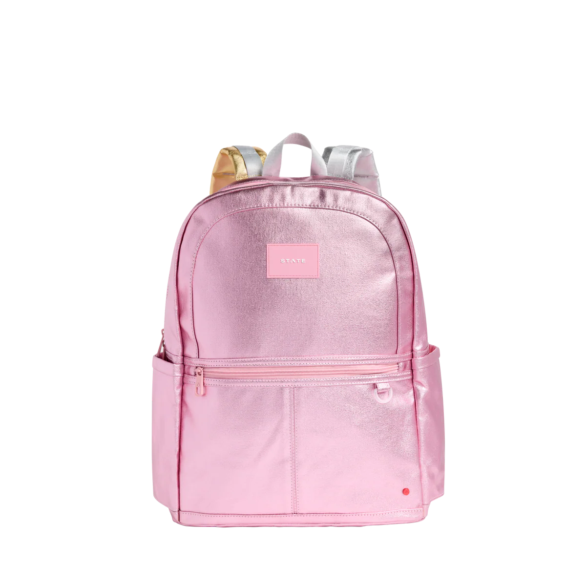 Kane Double Pocket Backpack - Pink/Sliver from Anderson Parker