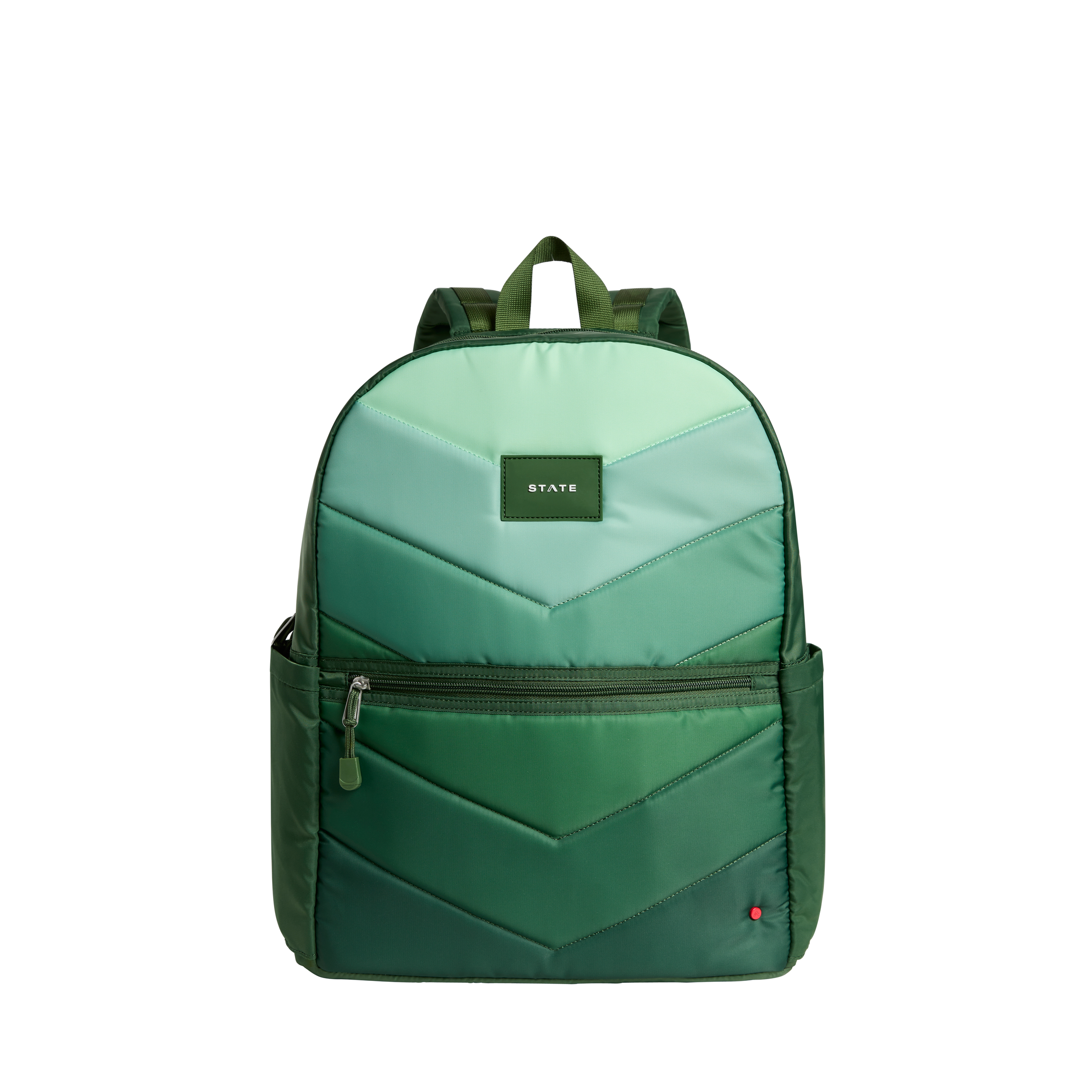 Kane Double Pocket Large Backpack - Olive Chevron from Anderson Parker