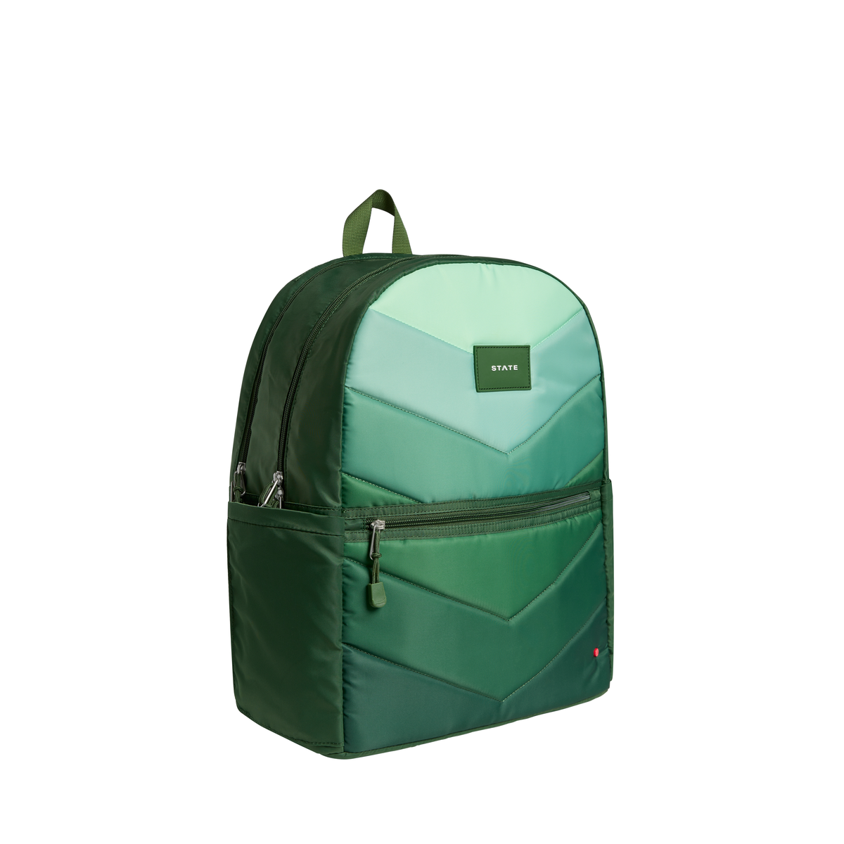 Kane Double Pocket Large Backpack - Olive Chevron from Anderson Parker