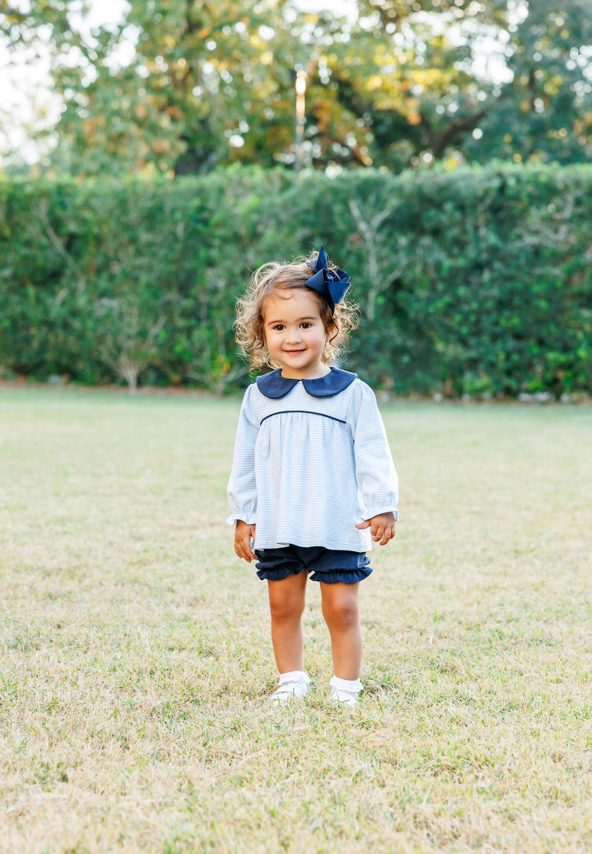 Katherine Bloomer Set - Light Blue Stripe/Navy from Anderson Parker