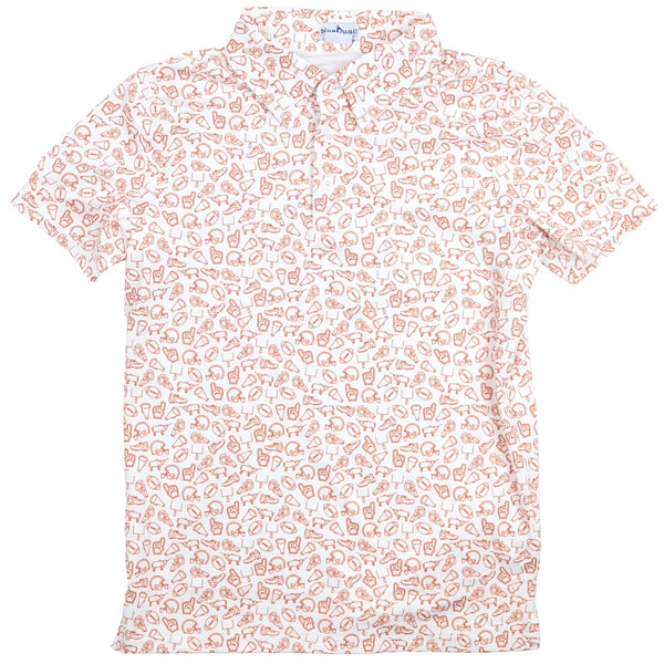 Kickoff Burnt Orange Polo Short Sleeve Shirt from Anderson Parker